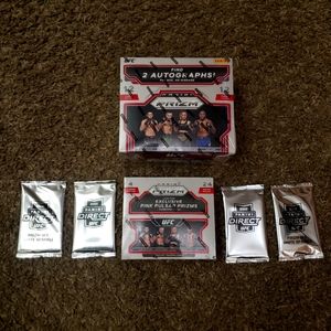 2022 UFC Prizm Hobby Box (144 cards), Retail Box (96 cards), 4 UFC W Sparkle Pac